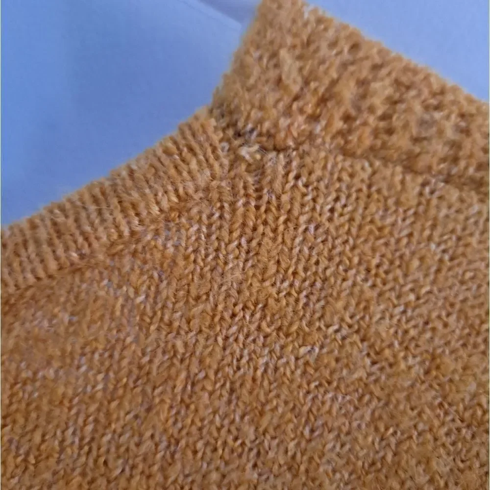 Abound V Neck Tunic Sweater Long Sleeve Pullover Camel Medium